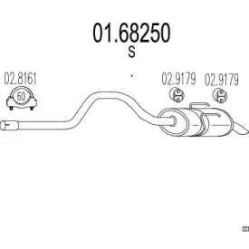 01.68250 MTS Глушитель выхлопных газов конечный