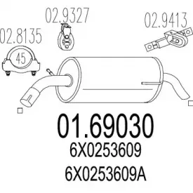 01.69030 MTS Глушитель выхлопных газов конечный