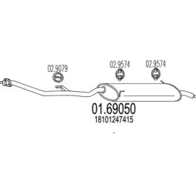 01.69050 MTS Глушитель выхлопных газов конечный