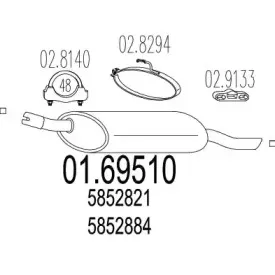 01.69510 MTS Глушитель выхлопных газов конечный