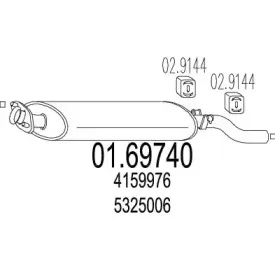 01.69740 MTS Глушитель выхлопных газов конечный