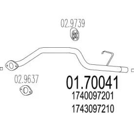 01.70041 MTS Труба выхлопного газа