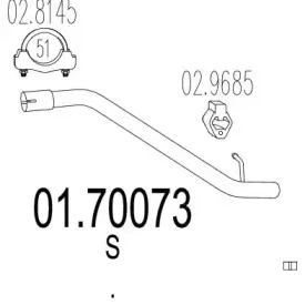 01.70073 MTS Труба выхлопного газа
