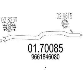 01.70085 MTS Труба выхлопного газа