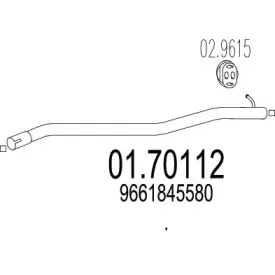 01.70112 MTS Труба выхлопного газа