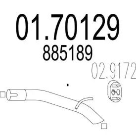 01.70129 MTS Труба выхлопного газа