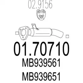 01.70710 MTS Труба выхлопного газа