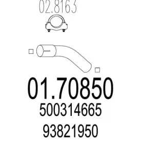 0170850 MTS Труба выхлопного газа