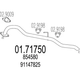 01.71750 MTS Труба выхлопного газа