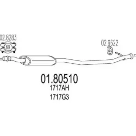 01.80510 MTS Средний глушитель выхлопных газов