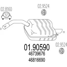 01.90590 MTS Глушитель выхлопных газов конечный