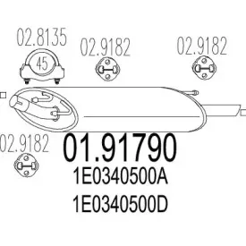 01.91790 MTS Глушитель выхлопных газов конечный