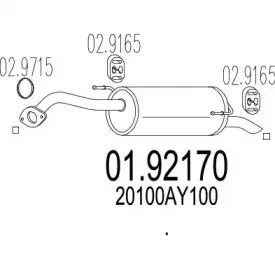01.92170 MTS Глушитель выхлопных газов конечный