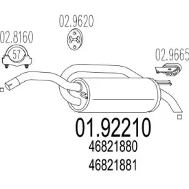 01.92210 MTS Глушитель выхлопных газов конечный