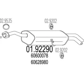 01.92290 MTS Глушитель выхлопных газов конечный
