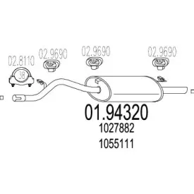 01.94320 MTS Глушитель выхлопных газов конечный