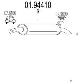 01.94410 MTS Глушитель выхлопных газов конечный