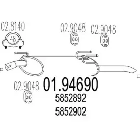 01.94690 MTS Глушитель выхлопных газов конечный