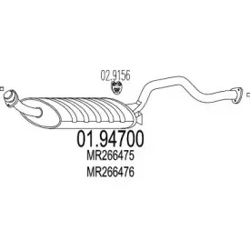 01.94700 MTS Глушитель выхлопных газов конечный