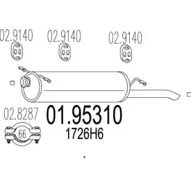 01.95310 MTS Глушитель выхлопных газов конечный