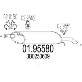 01.95580 MTS Глушитель выхлопных газов конечный
