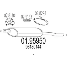01.95950 MTS Глушитель выхлопных газов конечный