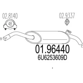 01.96440 MTS Глушитель выхлопных газов конечный