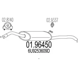 01.96450 MTS Глушитель выхлопных газов конечный