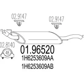 01.96520 MTS Глушитель выхлопных газов конечный