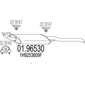 01.96530 MTS Глушитель выхлопных газов конечный