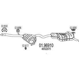 01.96910 MTS Глушитель выхлопных газов конечный