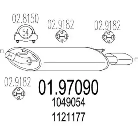 01.97090 MTS Глушитель выхлопных газов конечный