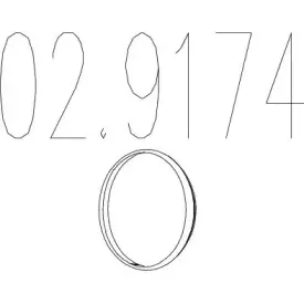 02.9174 MTS Прокладка, труба выхлопного газа