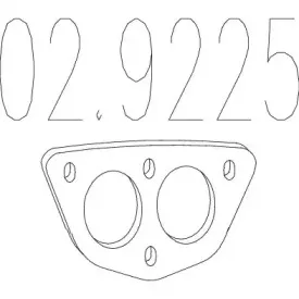 02.9225 MTS Прокладка, труба выхлопного газа