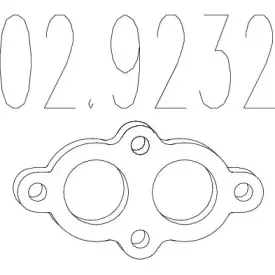02.9232 MTS Прокладка, труба выхлопного газа