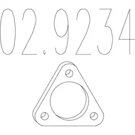 02.9234 MTS Прокладка, труба выхлопного газа