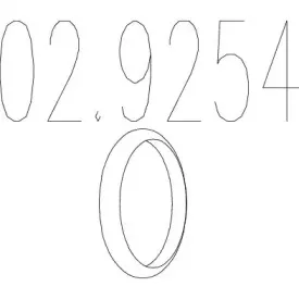 02.9254 MTS Прокладка, труба выхлопного газа