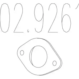 02.9261 MTS Прокладка, труба выхлопного газа