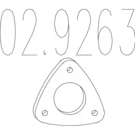 02.9263 MTS Прокладка, труба выхлопного газа