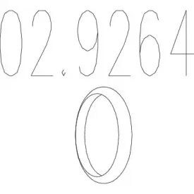 02.9264 MTS Уплотнительное кольцо, труба выхлопного газа