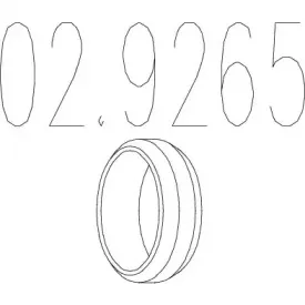 02.9265 MTS Уплотнительное кольцо, труба выхлопного газа