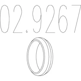 02.9267 MTS Уплотнительное кольцо, труба выхлопного газа