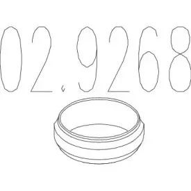 02.9268 MTS Уплотнительное кольцо, труба выхлопного газа