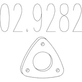 02.9282 MTS Прокладка, труба выхлопного газа