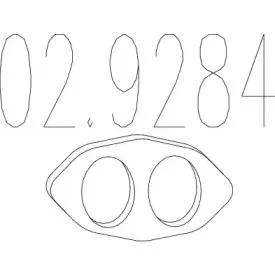 02.9284 MTS Прокладка, труба выхлопного газа