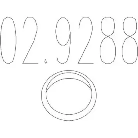 02.9288 MTS Уплотнительное кольцо, труба выхлопного газа