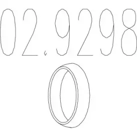 02.9298 MTS Уплотнительное кольцо, труба выхлопного газа