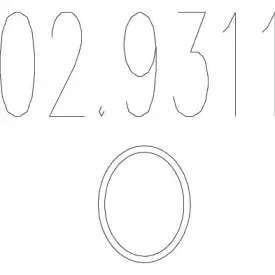 02.9311 MTS Уплотнительное кольцо, труба выхлопного газа