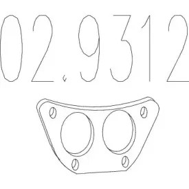 02.9312 MTS Прокладка, труба выхлопного газа