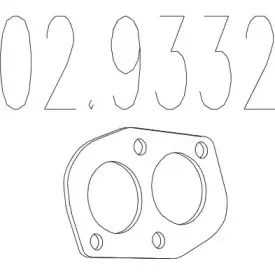 02.9332 MTS Прокладка, труба выхлопного газа